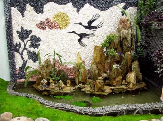 tieu canh hon non bo biet thu op tuong nghe thuat hop phong thuy