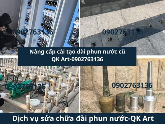 Dịch Vụ Sửa Chữa Đài Phun Nước – Nâng Cấp, Cải Tạo Hệ Thống Cũ Trọn Gói 2026 sửa chữa đài phun nước cũ-thay thế thiết bị hư hỏng