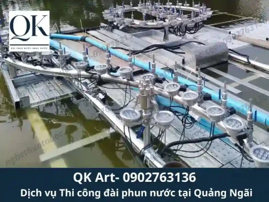 Thi Công Đài Phun Nước Tại Quảng Ngãi: Giải Pháp Nghệ Thuật Cho Vùng Đất Miền Trung Thiết bị vòi phun và máy bơm cho đài phun nước