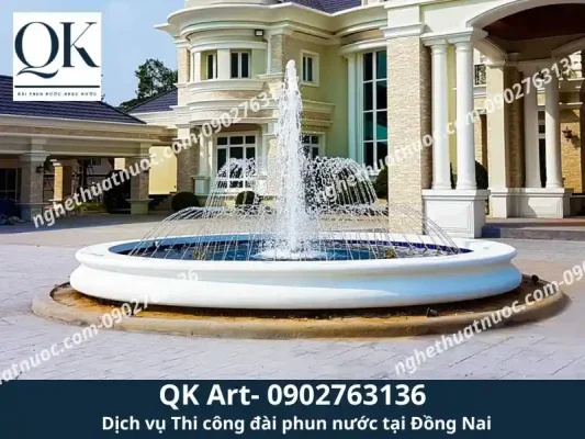 Mẫu đài phun nước biệt thự sân vườn cho khách hàng tại Đồng Nai