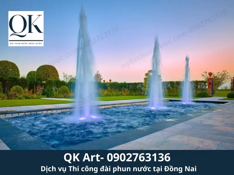 Dịch vụ thi công đài phun nước tại Đồng Nai bởi QK Art