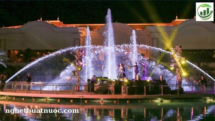 Hệ thống nhạc nước nghệ thuật phao nổi trên hồ