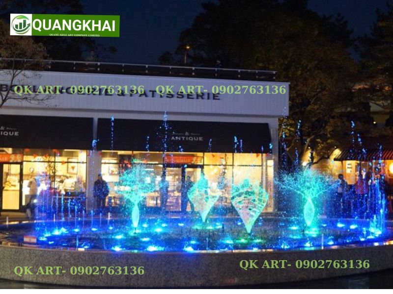 Thi Công Đài Phun Nước Tại Khánh Hòa: Giải Pháp Kỹ Thuật Chống Ăn Mòn & Vận Hành Bền Bỉ Mẫu đài phun nước vòi xòe chụm nghệ thuật trong nhiều dự án thi công tại Khánh Hòa.
