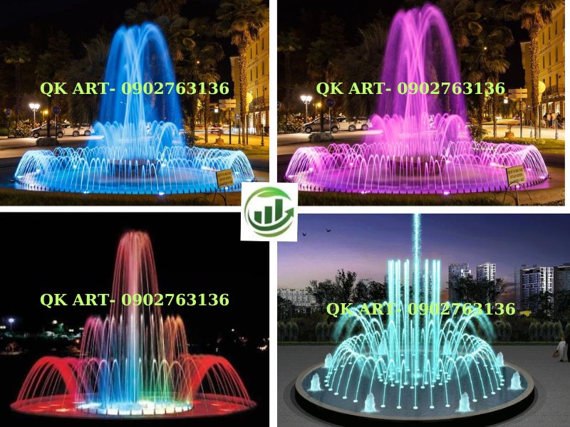 Thi Công Đài Phun Nước Tại Khánh Hòa: Giải Pháp Kỹ Thuật Chống Ăn Mòn & Vận Hành Bền Bỉ Phối cảnh đài phun nước dạng tròn hiện đại cho dự án nghỉ dưỡng tại Nha Trang.