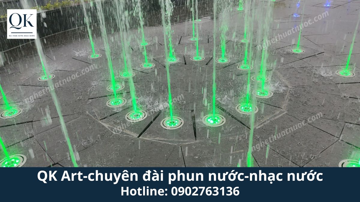 Thi công đài phun nước phong thủy và cảnh quan