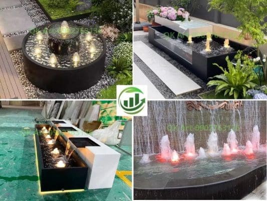 Vòi Phun Cây Thông (Cascade Jet): Kỹ Thuật Tạo Khối & Bí Quyết Vận Hành | QK Art Hiệu ứng vòi phun cây thông Cascade Jet tạo khối nước trắng xóa vững chãi trong đài phun nước chuyên nghiệp.