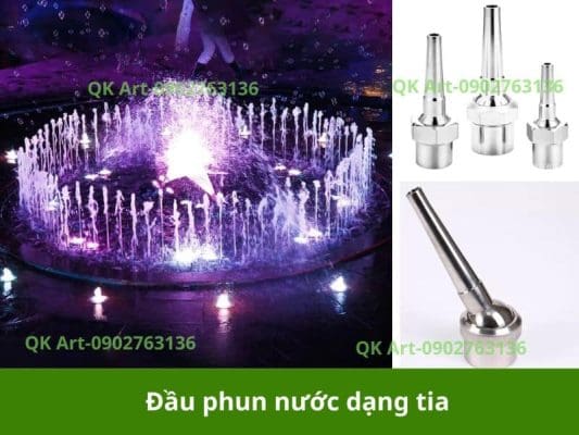 Ứng dụng đầu phun nước trong đài phun nước