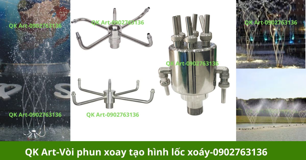 VÒI PHUN XOAY & LỐC XOÁY: GIẢI PHÁP ĐIỀU KHIỂN DÒNG CHẢY TRONG NHẠC NƯỚC Vòi phun xoay-vòi phun lốc xoáy