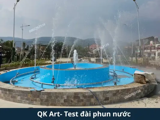 Làm đài phun nước tại Kon Tum Nghiệm thu kỹ thuật đài phun nước Quảng trường Đơn Dương | QK Art