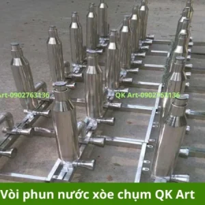Đầu phun nước xòe ra chụm vào lắp cho đài phun nước