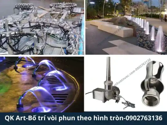 3 cách bố trí vòi phun nhạc nước – đài phun nước hiệu quả cao nhất
