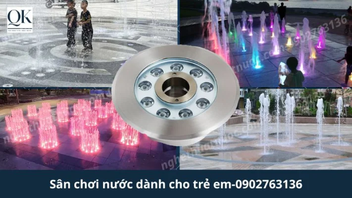 Sân chơi nước trẻ em: Giải pháp đột phá doanh thu bền vững 2026 | QK Art Đèn LED âm nước chất lượng cao cho sân chơi phun nước trẻ em