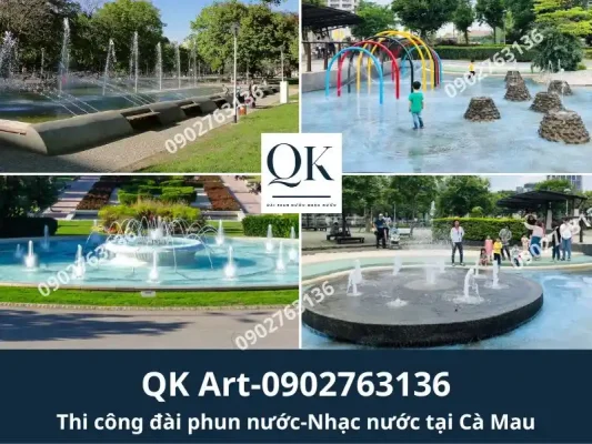 Thi Công Đài Phun Nước Tại Cà Mau: Giải Pháp Kỹ Thuật Cho Vùng Đất Mặn Hệ thống nhạc nước nghệ thuật phù hợp cho quảng trường và khu dân cư Cà Mau.