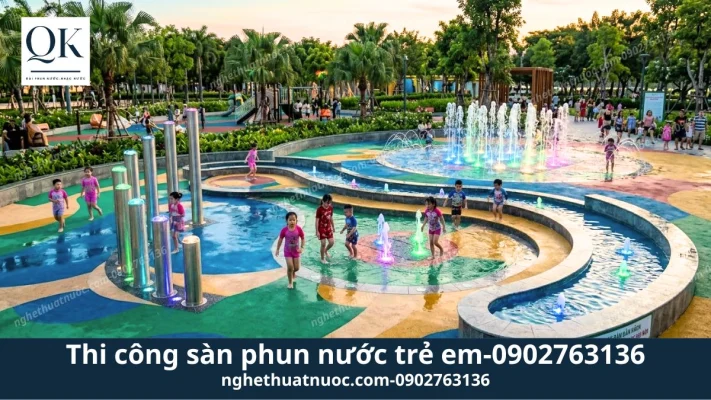 Kỹ Thuật Lắp Đặt Đài Phun Nước Chuyên Nghiệp | Tiêu Chuẩn & Giải Pháp Sân chơi nước trẻ em: Giải pháp đột phá doanh thu bền vững 2026 | QK Art