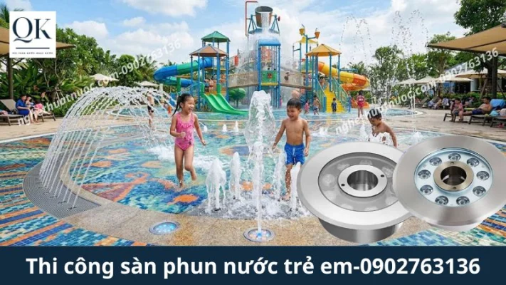 Sân chơi nước trẻ em: Giải pháp đột phá doanh thu bền vững 2026 | QK Art Mẫu sân chơi phun nước trẻ em với sàn chống trượt EPDM cao cấp