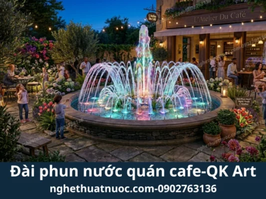 Mẫu đài phun tầng tràn đơn giản-chi phí thấp cho quán cafe