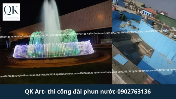 THI CÔNG ĐÀI PHUN NƯỚC NGHỆ THUẬT TRỌN GÓI Dịch vụ thi công đài phun nước nghệ thuật trọn gói chuyên nghiệp tại QK ART